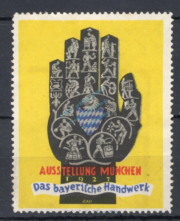 Reklamemarke München 1927 -Das bayerische Handwerk- unc-kfr. -0151-