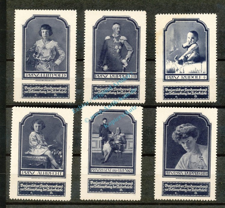 Reklamemarken 6 x -Landesverband z. Bekämpfung v. Tuberkolose- unc-kfr. -0119-