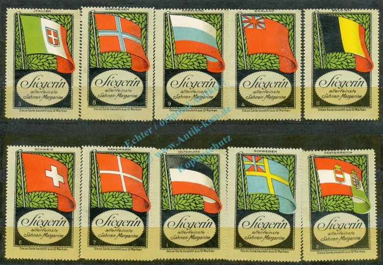 Reklamemarken Siegerin 10 x -allerfeinste Sahne Margarine- unc-kfr. -0111-