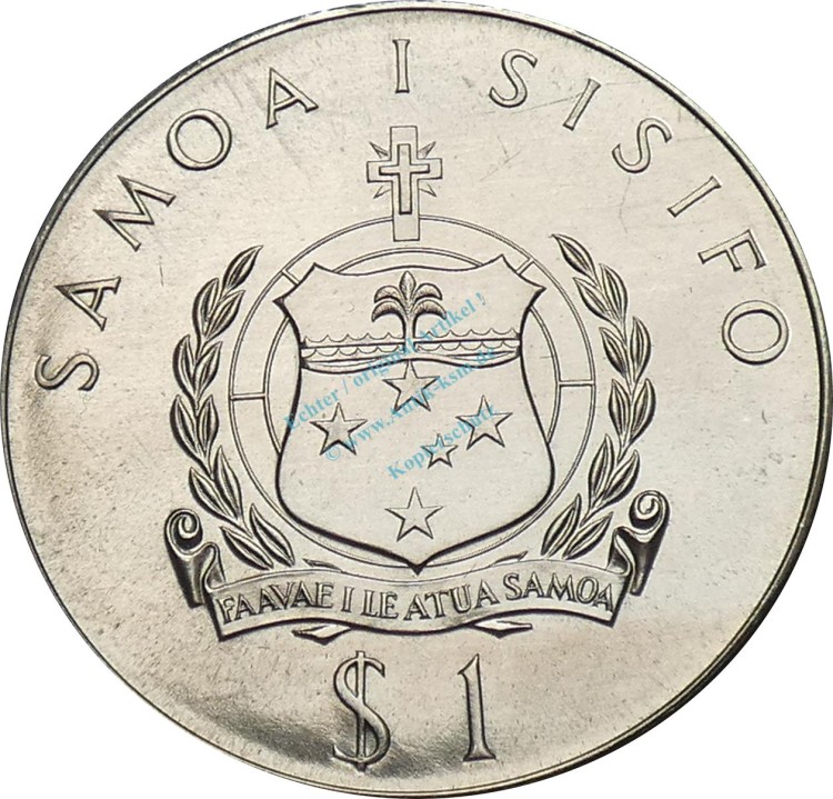 Samoa Sisifo , 1 Dollar Münze 1974 -Commonwealth Games- KM.18 vz-stgl -0286-