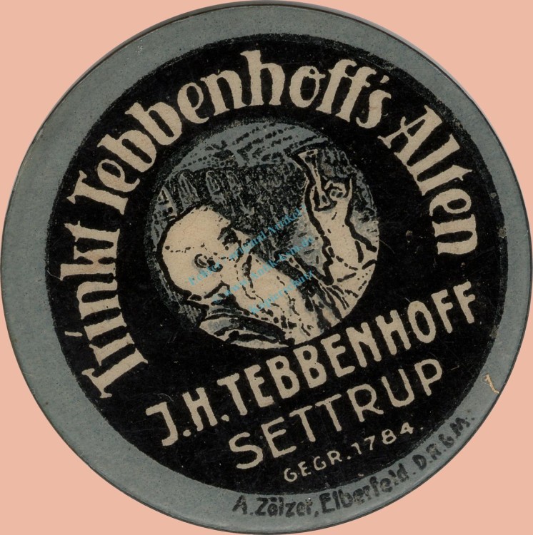Settrup , Kapselgeld 10 Pfennig -Kornbrennerei Tebbenhoff- unc-kfr. NDS o.D. -0105-