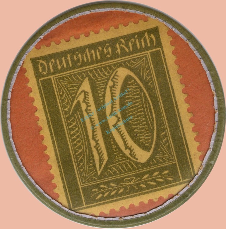 Settrup , Kapselgeld 10 Pfennig -Kornbrennerei Tebbenhoff- unc-kfr. NDS o.D. -0107-