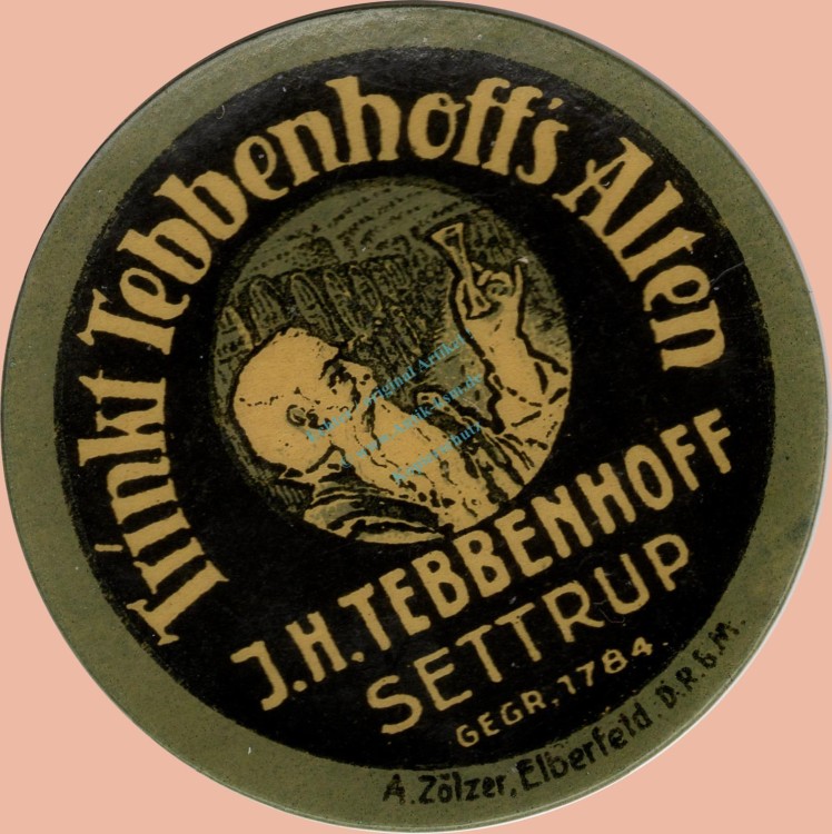 Settrup , Kapselgeld 10 Pfennig -Kornbrennerei Tebbenhoff- unc-kfr. NDS o.D. -0107-