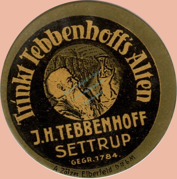Settrup , Kapselgeld 5 Pfennig -Kornbrennerei Tebbenhoff- unc-kfr. NDS o.D. -0104-