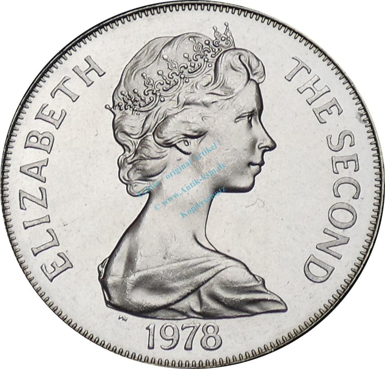 Tristan , 1 Crown Münze 1978 -25 Anniversary of Coronation- KM.2 vz-stgl -0293-