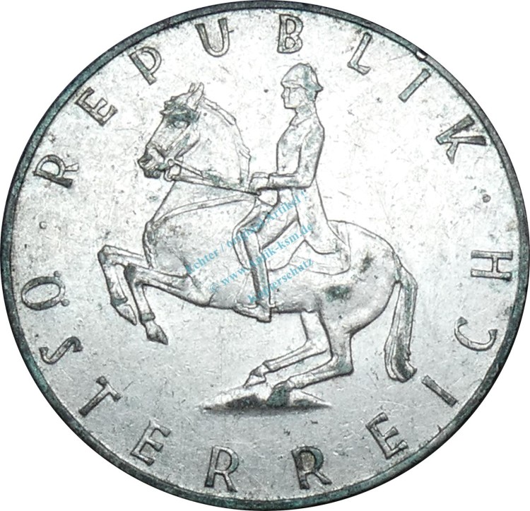 Österreich , Kursmünze 5 Schilling 1961 -Lippizianer- KM.2889 ss-vz , -0216-