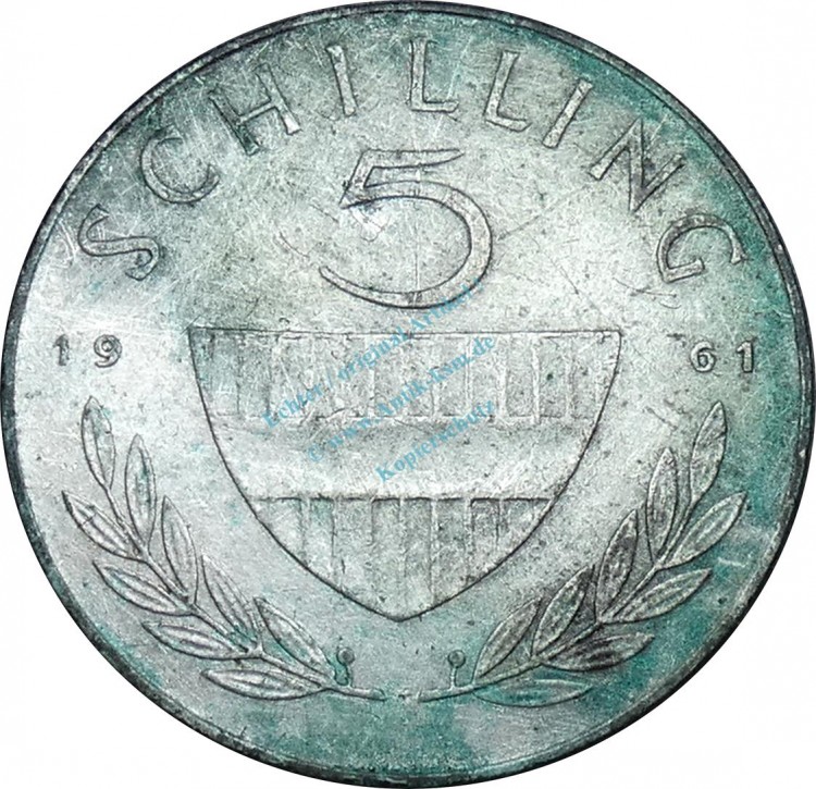 Österreich , Kursmünze 5 Schilling 1961 -Lippizianer- KM.2889 ss-vz , -0216-