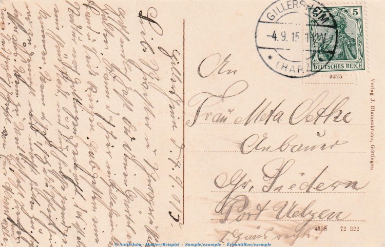 AK-PK Stadt Göttingen , Motiv Blick auf die Stadt , gel. 1915 , Niedersachsen