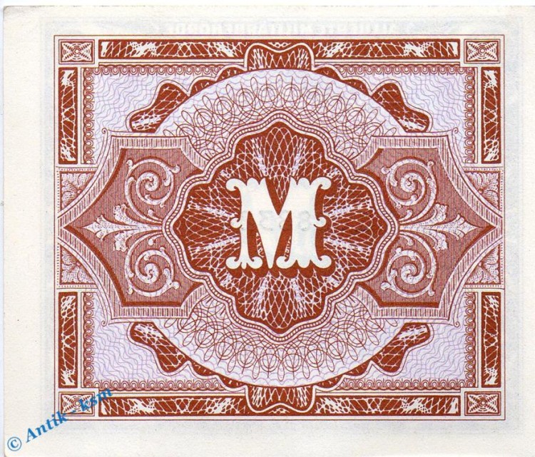 Alliierte Banknote , 1 Mark Schein in kfr. US-Druck , AMB-2 , Rosenberg 201 , P 192 , von 1944 , Alliierte Militärbehörde