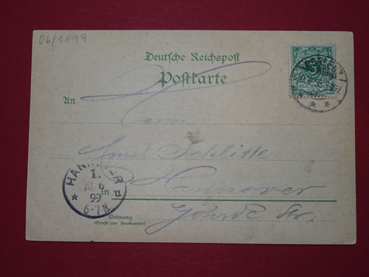 Ansichtskarte , Litho  , Postkarte der Stadt Coblenz , Rheinland Pfalz , Koblenz , Motiv Provinzial Denkmal , Kaiserin Augusta Denkmal , gelaufen im Jahr 1899 , gute Erhaltung siehe Bilder