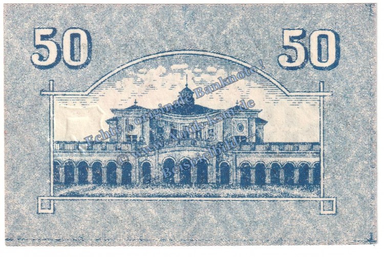 Bad Kissingen , Notgeld 50 Pfennig Schein in kfr. Tieste 3505.05.05 , Bayern 1917 Verkehrsausgabe