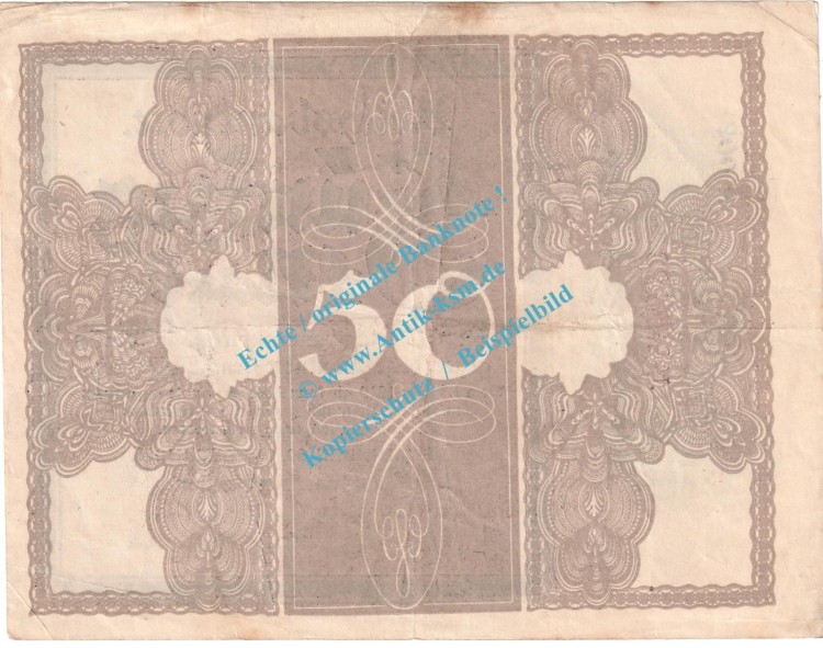 Banknote , 50 Mark Schein in gbr. DEU-44.c, Ros.56, P.64, Kaiserreich - deutsche Reichsbank -A-