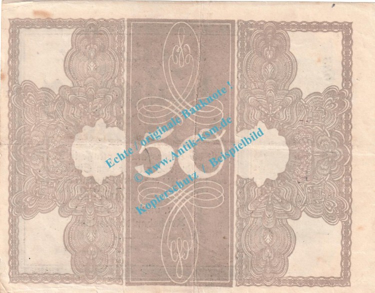 Banknote , 50 Mark Schein in gbr. DEU-44.c, Ros.56, P.64, Kaiserreich - deutsche Reichsbank -B-