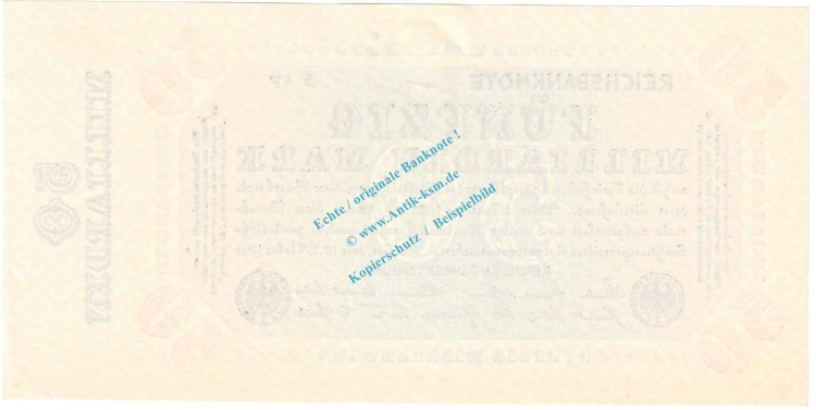Banknote , 50 Milliarden Mark Schein in kfr. DEU-140.c, P.119, Weimarer Republik 1923 Inflation