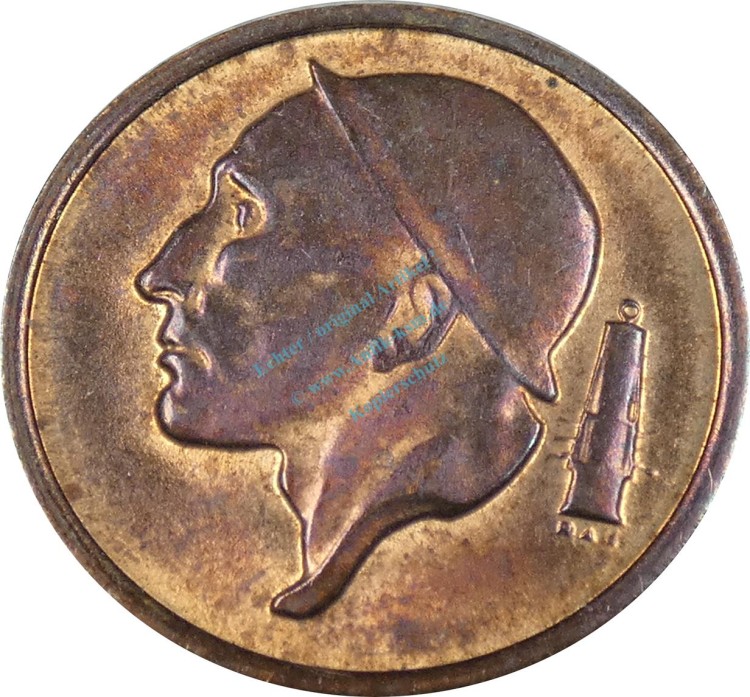 Belgien , 50 Centimes Münze von 1977 --Baudouin I. 1951-1993-- ss-vz , -0195-