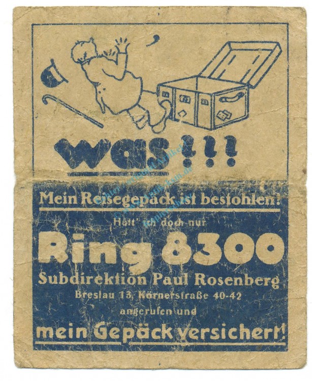 Breslau , Notgeld 20 Pfennig -Ring8300- gbr. M-G 187.1 , SLN o.D. Seriennotgeld -5717-