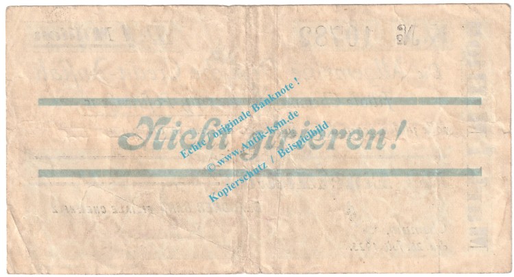 Chemnitz , Banknote 1 Million Mark Schein in gbr. Keller 751.a , Sachsen 1923 Grossnotgeld Inflation