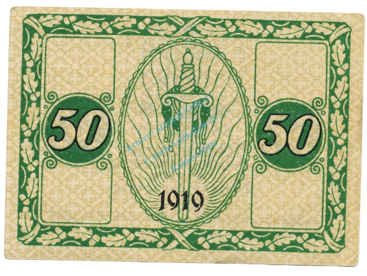 Döbeln , Notgeld 50 Pfennig Schein unc-kfr. Tieste 1415.05.05 , S 1919 Verkehrsausgabe -4145-