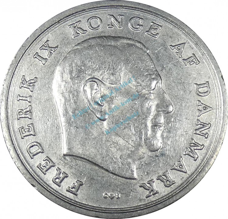 Dänemark , 1 Krone Münze 1968 -Frederik IX- KM.851.1 ss-vz -0243-