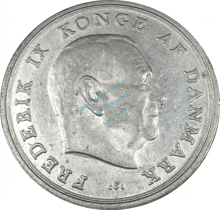 Dänemark , 1 Krone Münze 1967 -Frederik IX- KM.851.1 ss-vz -0242-