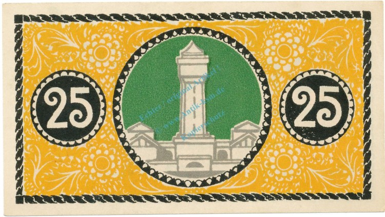 Düren , Notgeld 25 Pfennig -Achteckfluss- unc-kfr. Tieste 1530.10.30 , RHL 1917 Verkehrsausgabe -0107-