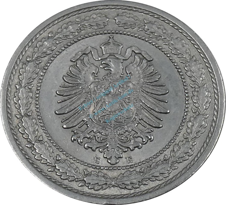 Deutsches Kaiserreich , 20 Pfennig Münze 1887 E , ss-vz -0632-