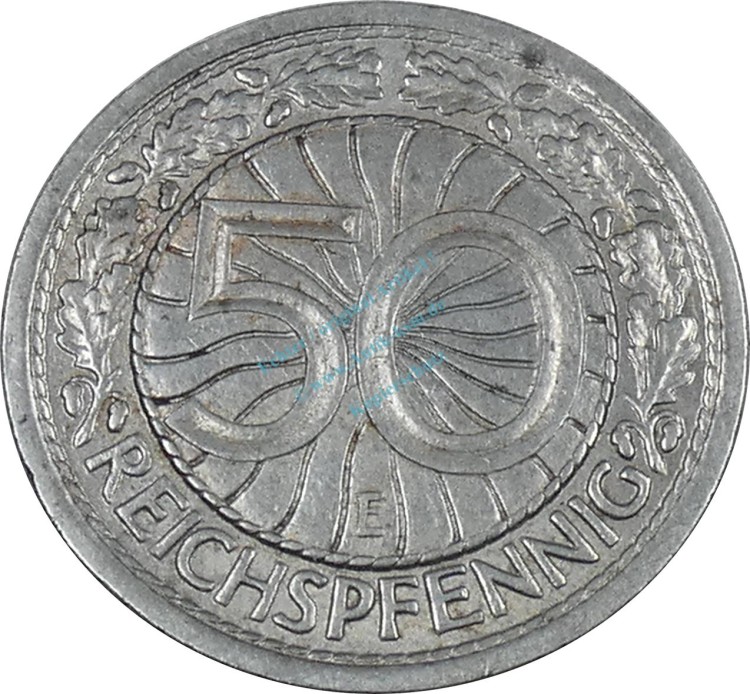 Deutsches Reich , 50 Pfennig Münze 1928 E , ss-vz -0631-