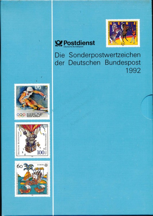 Die Sonderpostwertzeichen 1992 kpl. deutsche Bundespost -0511-