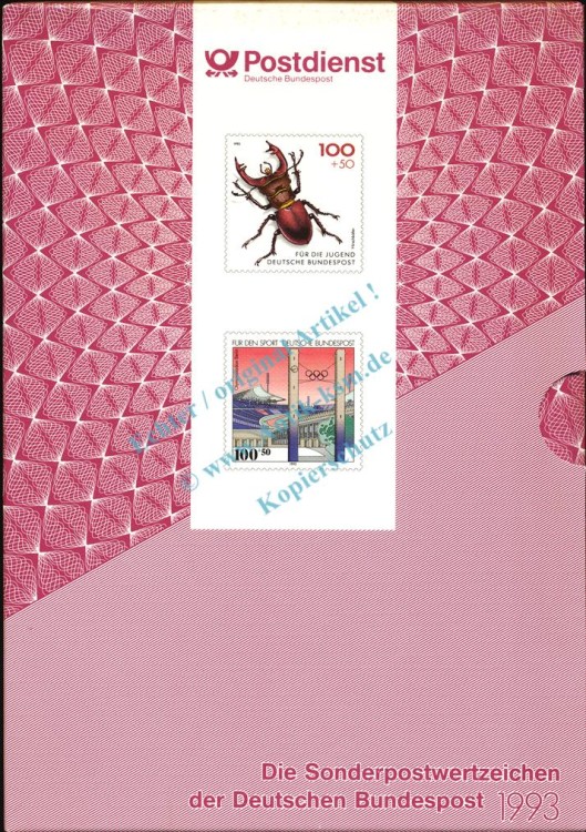 Die Sonderpostwertzeichen 1993 kpl. deutsche Bundespost -0512-