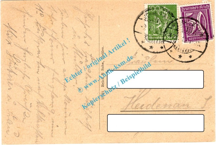 Drebach , AK-PK Motiv - Burg Scharfenstein , gel. um 1920 , Sachsen