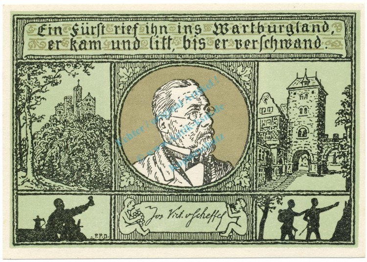 Eisenach , Notgeld 50 Pfennig Schein Nr.4 unc-kfr. M-G 318.1 , TH o.D. Seriennotgeld -5740-