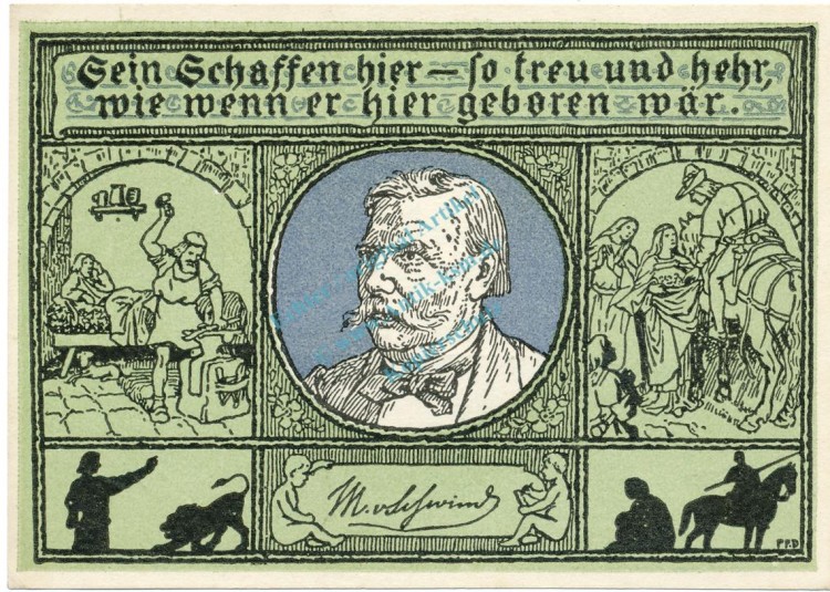 Eisenach , Notgeld 50 Pfennig Schein Nr.6 unc-kfr. M-G 318.1 , TH o.D. Seriennotgeld -5730-