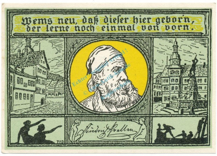 Eisenach , Notgeld 50 Pfennig Schein Nr.8 unc-kfr. M-G 318.1 , TH o.D. Seriennotgeld -5732-
