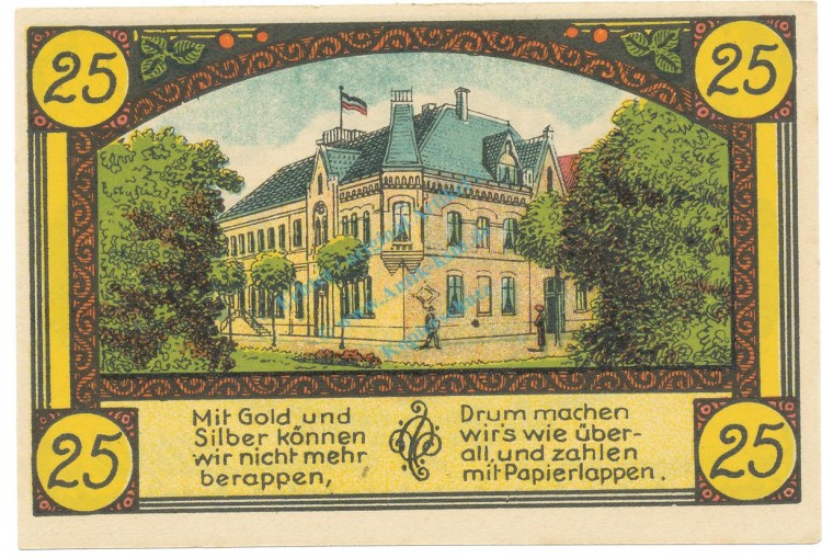 Eldagsen , Notgeld 25 Pfennig Schein unc-kfr. M-G 327.1 , NDS 1921 Seriennotgeld -5780-