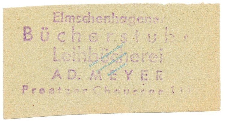 Elmschenhagen , Notgeld 20 Pfennig -Juni- unc-kfr. Schleswig 1947 Notgeld 1945-48