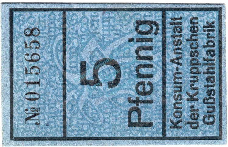 Essen , Notgeld 5 Pfennig Schein unc-kfr. Ti.1800.45.02 , Rheinland o.D. VerkehrsausgabeEssen , Notgeld 5 Pfennig Schein unc-kfr. Ti.1800.45.02 , Rheinland o.D. Verkehrsausgabe