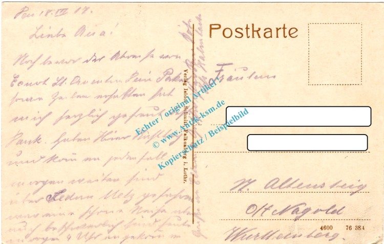 Falkenberg , AK-PK , Motiv -Faulquemont Falkenberg Schule- gel. 1917 , Lothringen