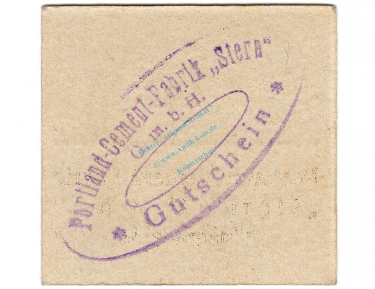 Finkenwalde , Notgeld 1 Pfennig Schein unc-kfr. Ti.1865.05.05 , Pommern o.D. Verkehrsausgabe