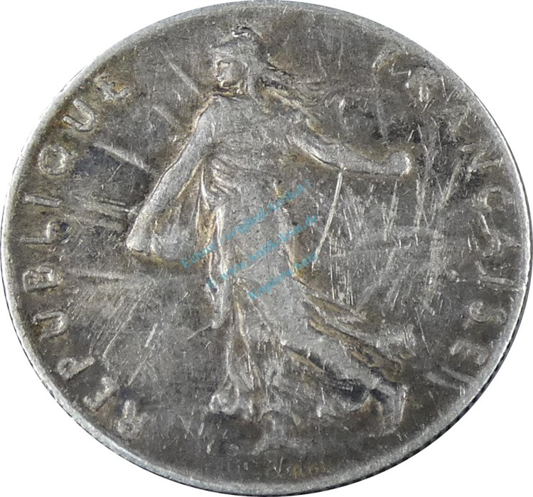 Frankreich , 50 Centimes Silbermünze 1917 --Semeuse-- ss -0181-