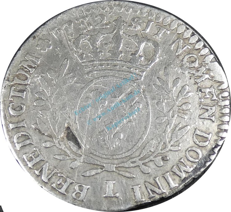 Frankreich , Silber Münze 1/10 Ecu 1732 --Ludwig XV. 1715–1774-- s , -0178-