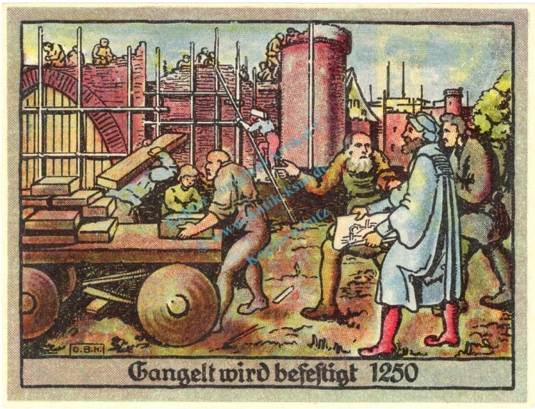 Gangelt , Notgeld 75 Pfennig Schein Nr.1 unc-kfr. M-G 406.1 , Westfalen 1921 Seriennotgeld