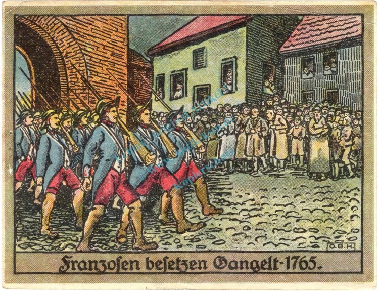 Gangelt , Notgeld 75 Pfennig Schein Nr.2 unc-kfr. M-G 406.1 , Westfalen 1921 Seriennotgeld