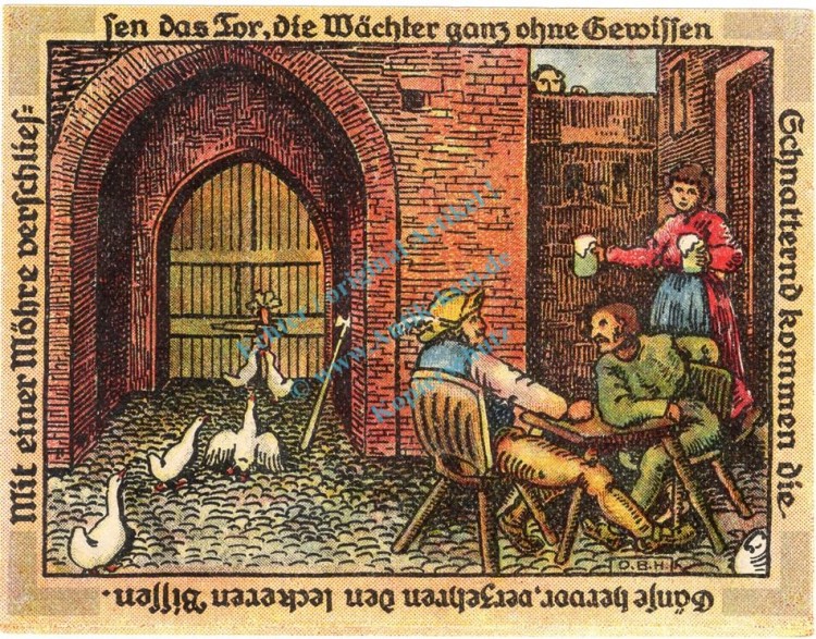 Gangelt , Notgeld 75 Pfennig Schein Nr.3 unc-kfr. M-G 406.1 , Westfalen 1921 Seriennotgeld