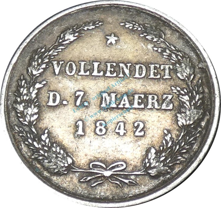 Gedenkmünze 1842 -Paul Friedrich Mecklenburg Schwerin- , ss-vz , J.47 -0643-