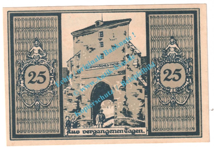 Glatz , Notgeld 25 Pfennig Nr.3 -graublau- in kfr. M-G 431.1 , Schlesien o.D. Seriennotgeld