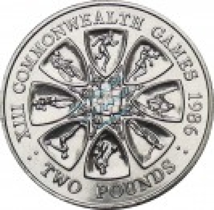 Guernsey , 2 Pound Münze 1986 -Elizabeth II- KM.48 vz-stgl -0262-