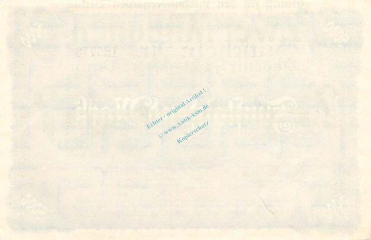 Hörde , Banknote 2 Millionen Schein unc-kfr. Müller 2135.W3 , Westfalen 1922 Inflation