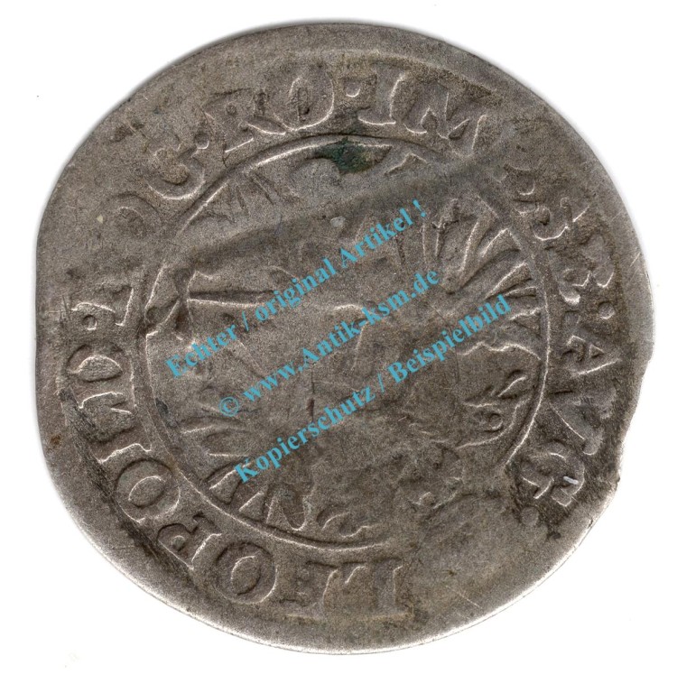 Kleinmünze , Elsaß Alsace Hagenau , 2 Kreuzer von 1666 Leopold I.