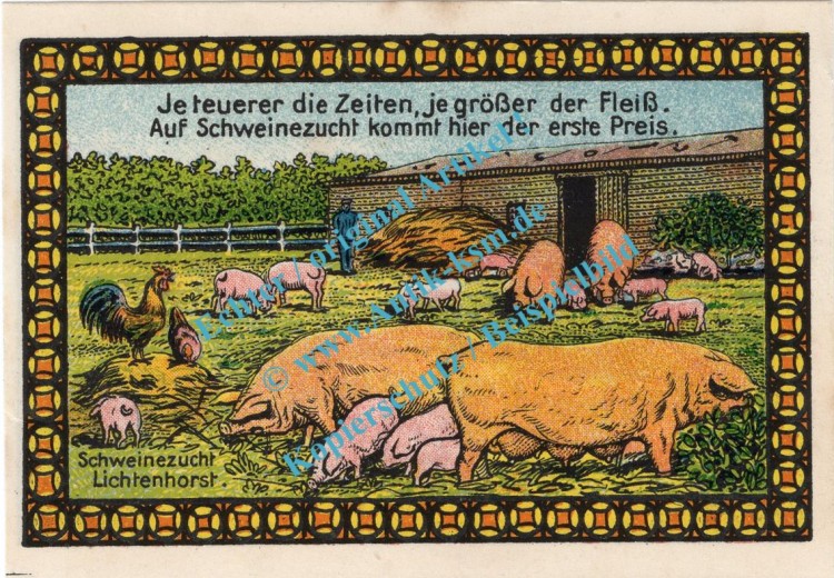 Lichtenhorst , Notgeld 25 Pfennig Schein Nr.1 in kfr. M-G 797.1 , Niedersachsen o.D. SeriennotgeldLichtenhorst , Notgeld 25 Pfennig Schein Nr.1 in kfr. M-G 797.1 , Niedersachsen o.D. Seriennotgeld