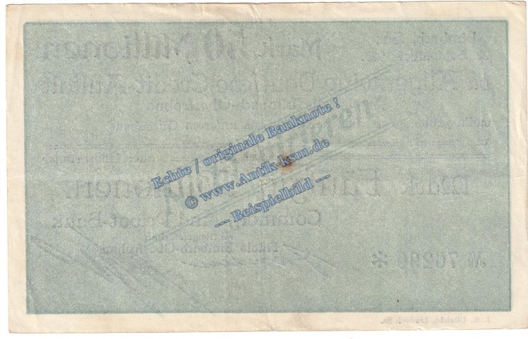 Limbach , Banknote 50 Millionen Mark Schein in gbr. Keller 3274.L , Sachsen 1923 Grossnotgeld - Inflation